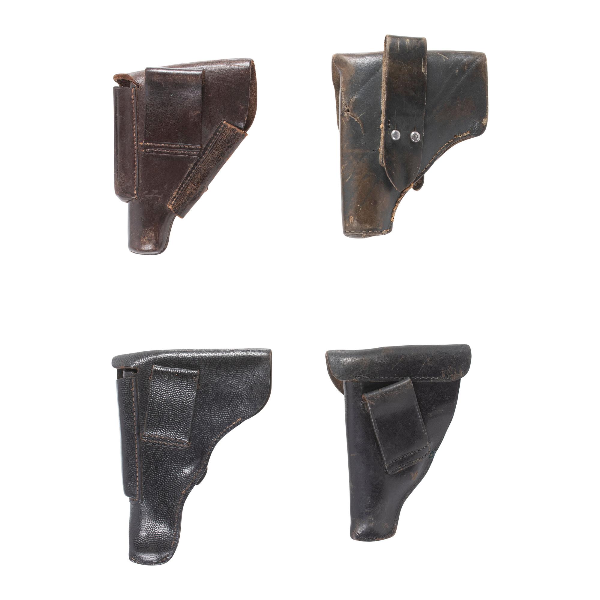 Lot of 16 Assorted WWII-era Military Holsters Including: German, Japanese, and U.S.