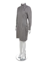 Planelle Gray Wool Dress, 1980-90s