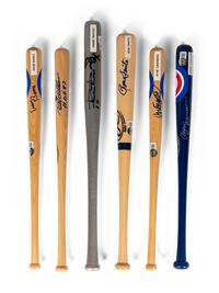 A Group of Six Chicago Baseball Hall of Fame Signed Autograph Mini Bats (Beckett Authentication Services BAS Certified),