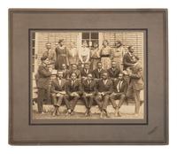 [EDUCATION - EARLY PHOTOGRAPHY]. A group of 8 photographs, incl. Hampton University Students, ca 1910.