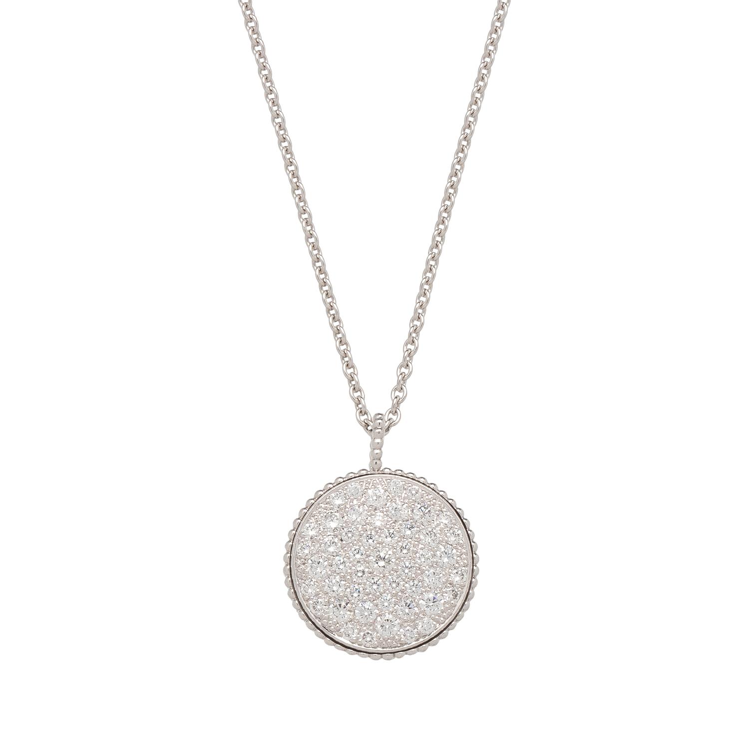 DIOR, WHITE GOLD AND DIAMOND 'ROSE DE VENT' PENDANT/NECKLACE