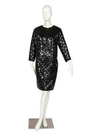 Chanel Black Sequin Jacket & Skirt, 1980s