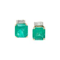 EMERALD AND DIAMOND EARRINGS
