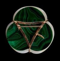 A Chinese white jade "three qilong" pendant 三螭龍玉珮