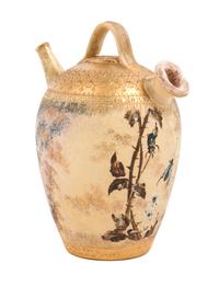 Lenore Asbury (American, 1866-1933), ROOKWOOD, Spanish water jug, depicting insects