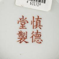 A Chinese Iron Red Decorated Underglaze Blue Porcelain 'Dragon' Bowl