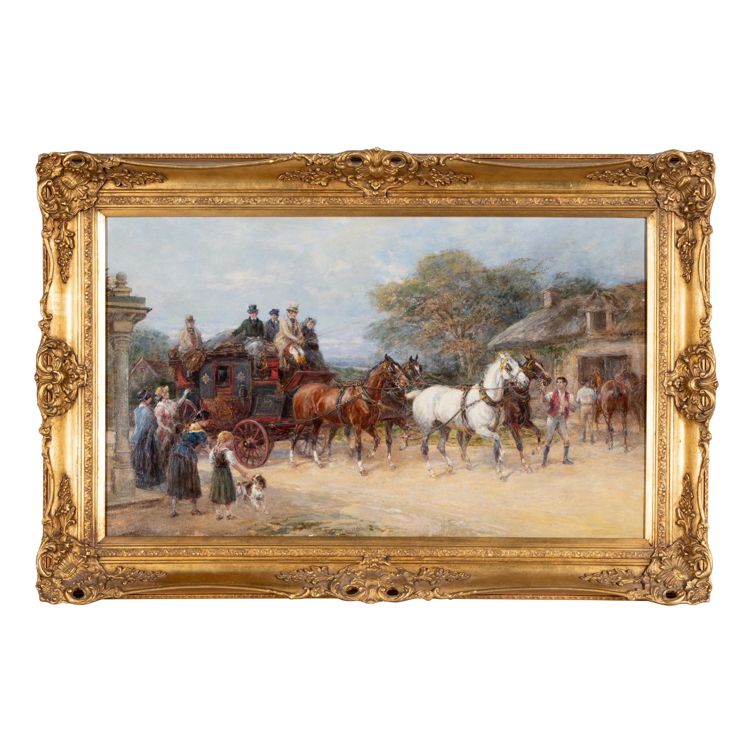 Heywood Hardy (British, 1843-1933) — The Bath to London Coach