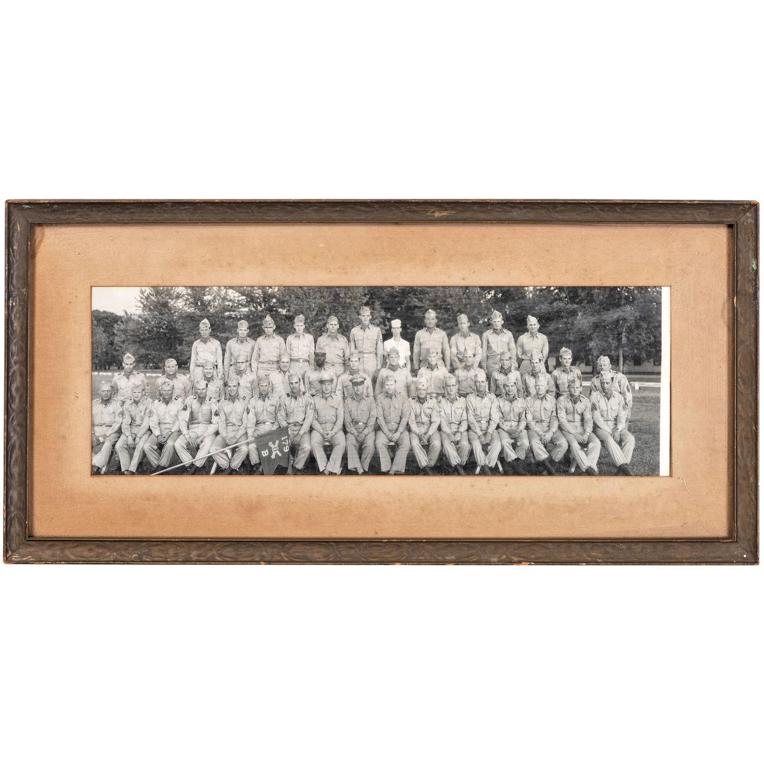 [EARLY PHOTOGRAPHY - MILITARY]. A collection of images featuring military subjects highlighted by regimental group shot, including: