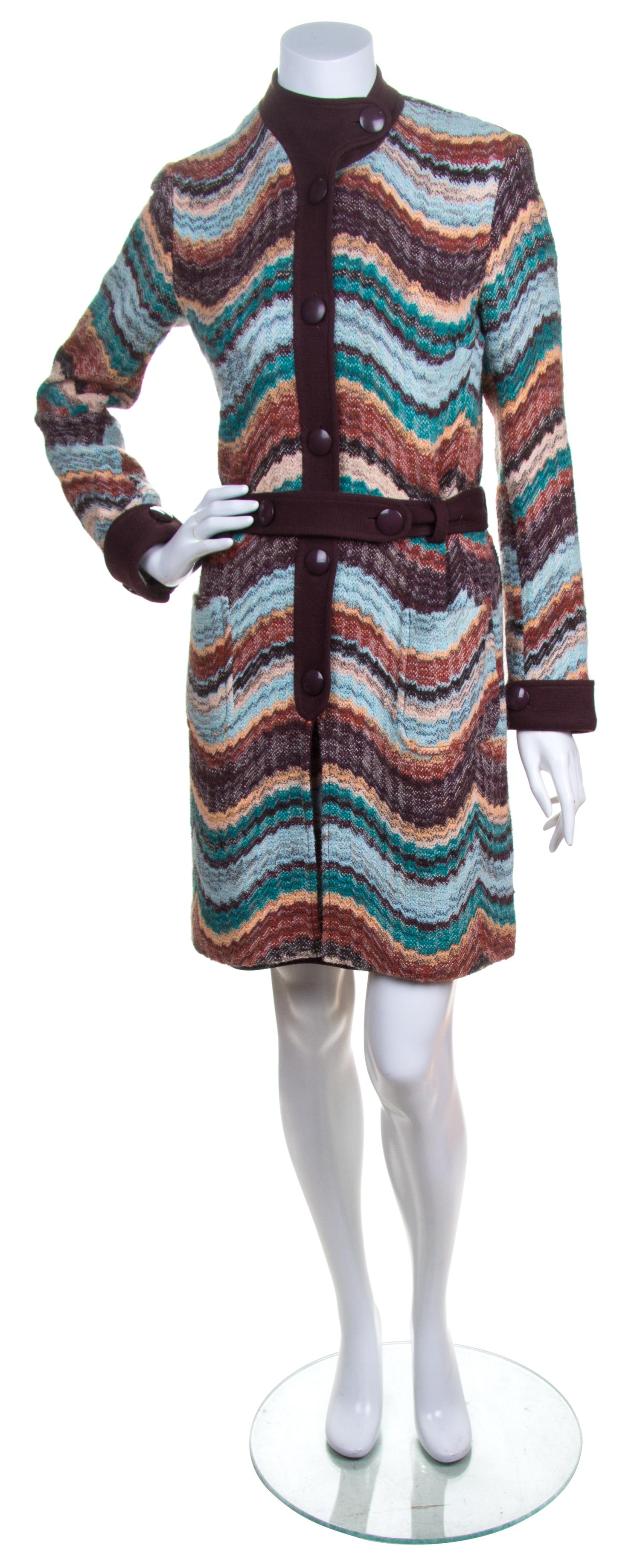 A Missoni Multicolor Wool Knit Dress Ensemble, Size 40.