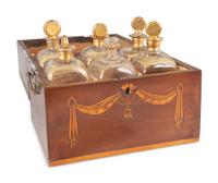 A George III Adam Style Inlaid Mahogany Decanter Box