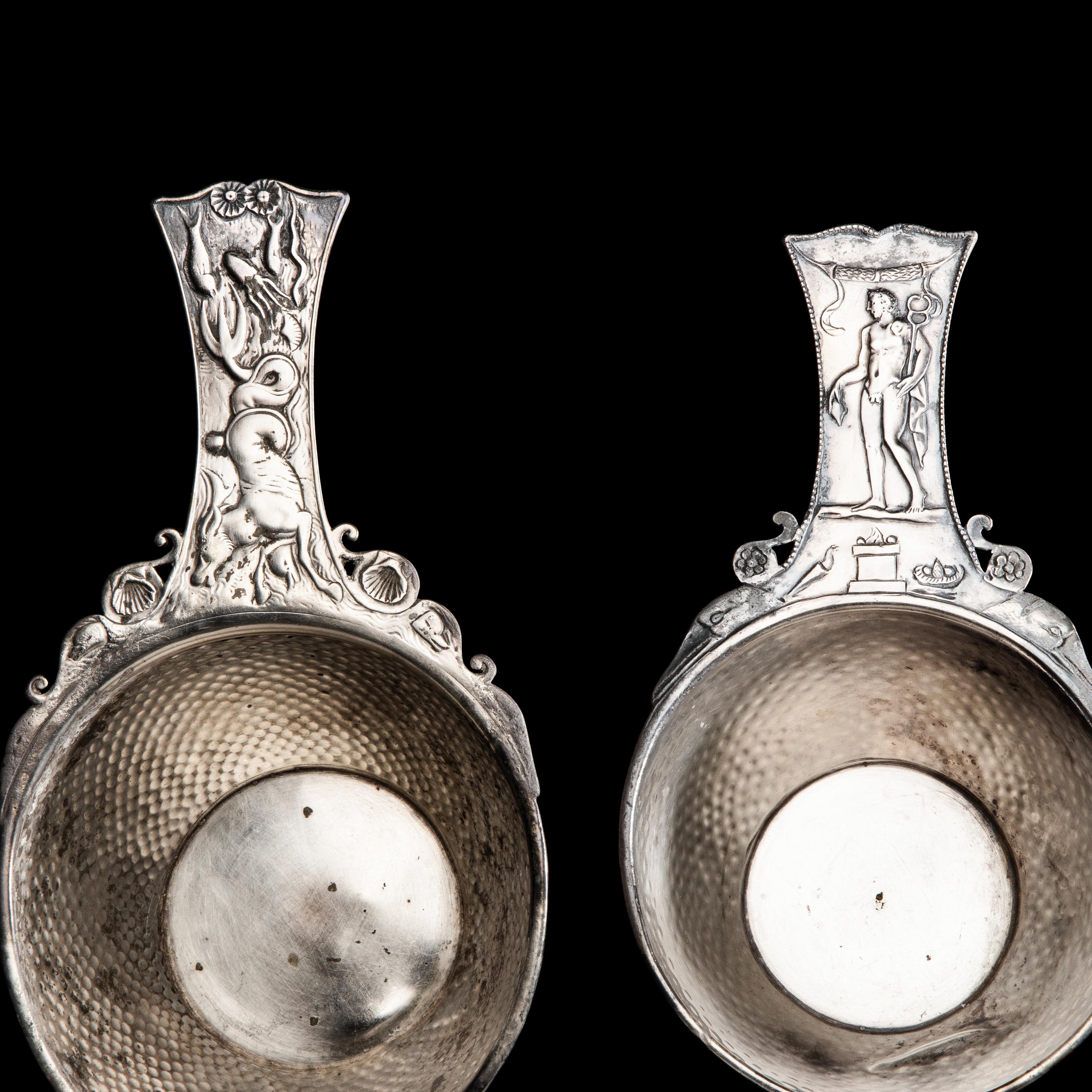 A Pair of Roman Silver Trullae