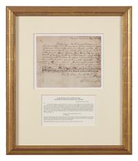[Washington, George] Washington, George. Autograph Letter, signed