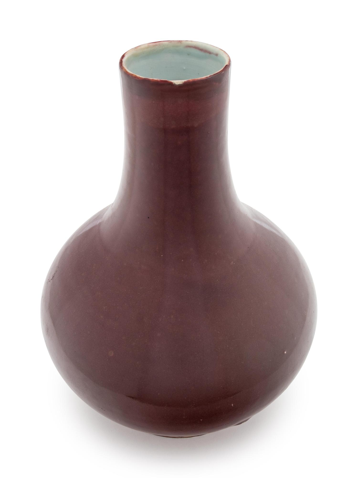 A Sang-de-Boeuf Glazed Porcelain Vase, Tianqiuping