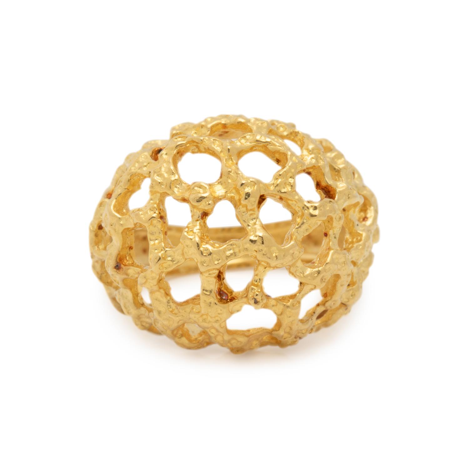 YELLOW GOLD BOMBE RING