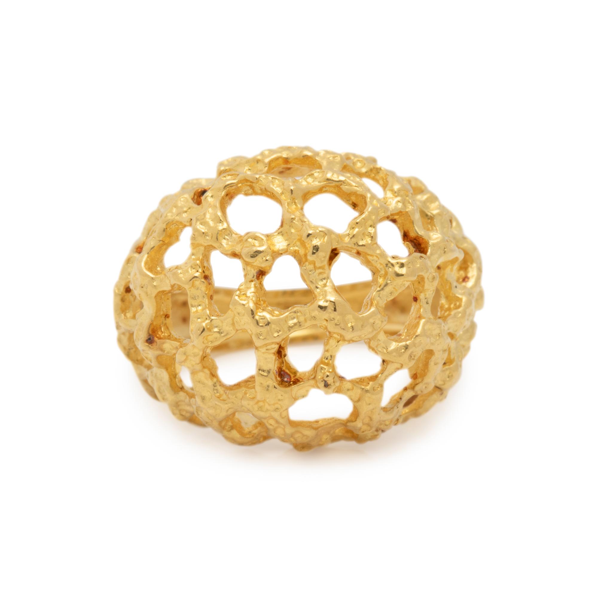 YELLOW GOLD BOMBE RING