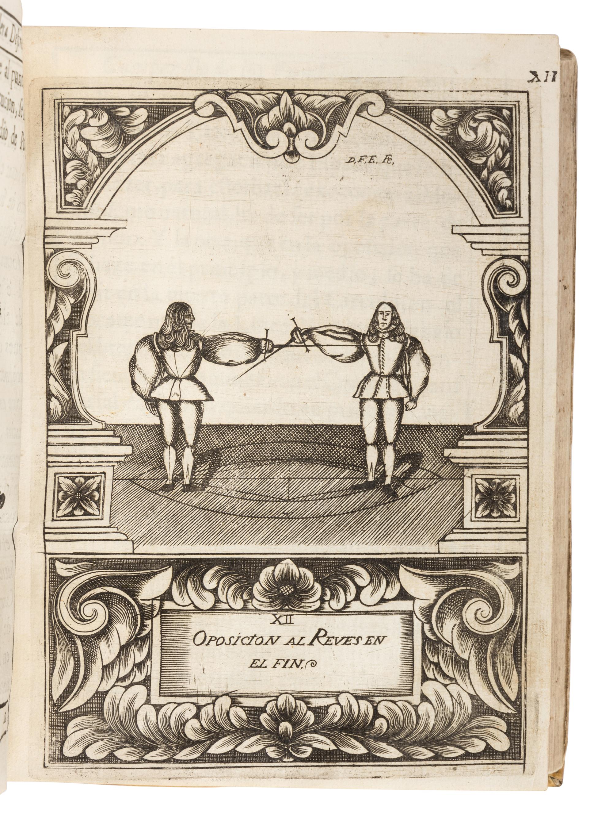 ETTENHARD, Francisco Antonio (1650-1701). Compendio de los fundamentos de la verdadera destreza y filosofía de las armas . Madrid: Antonio de Zafra, 1675.