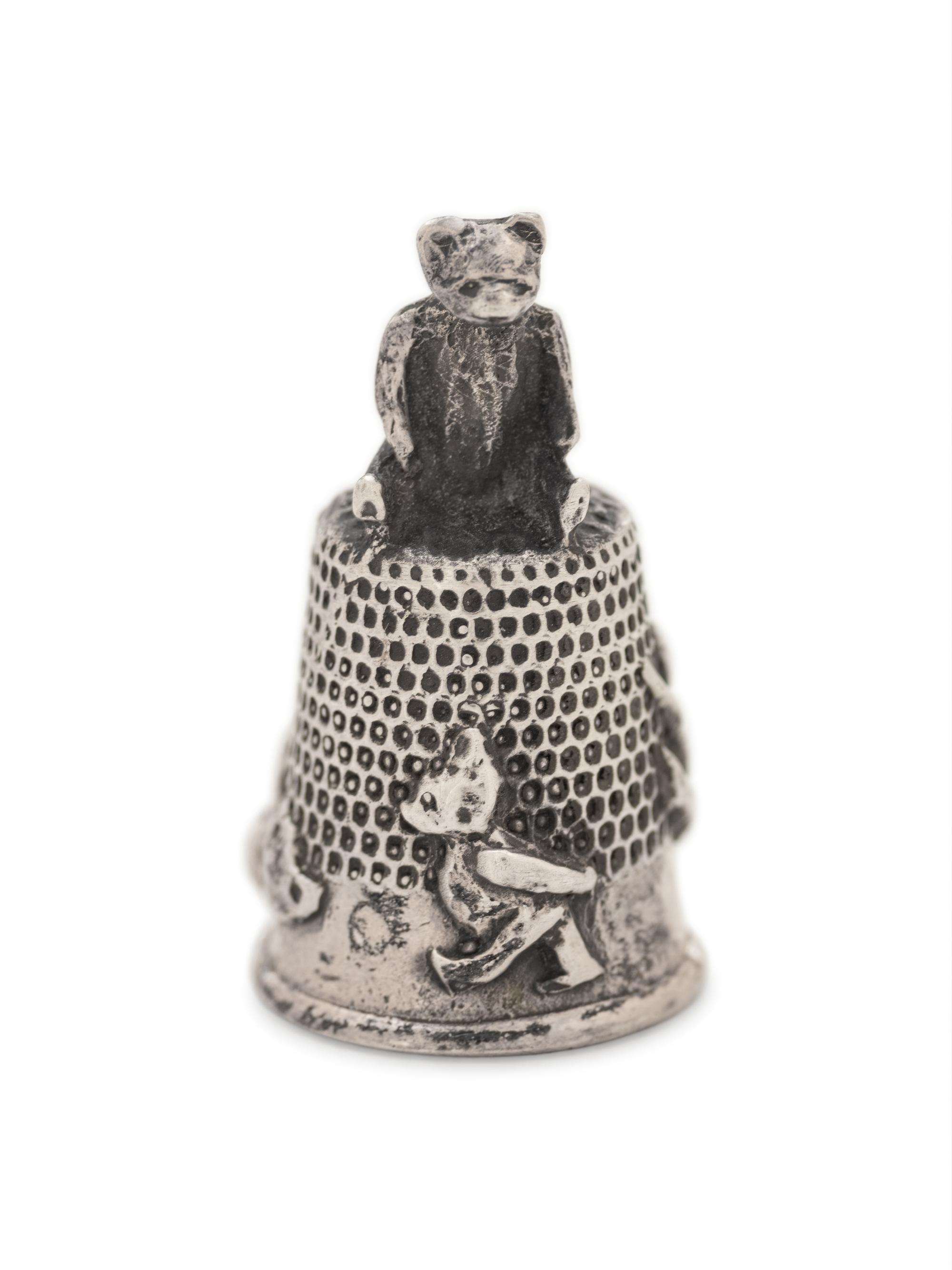 A Collection of Silver, Silver-Plate and Brass Thimbles