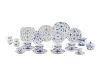 A Royal Copenhagen Blue Fluted Porcelain Tea Service
