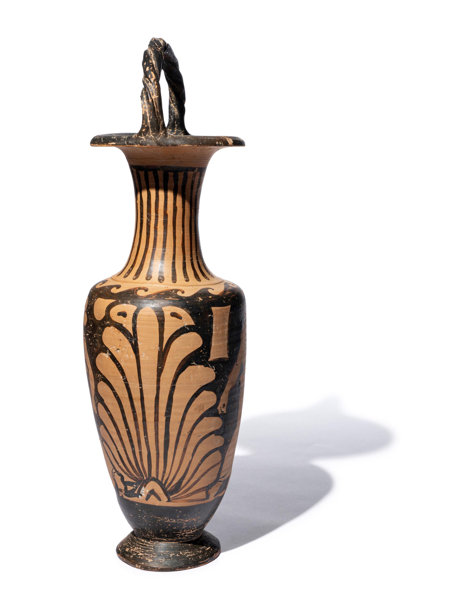 A Campanian Red-Figured Bail-Amphora.