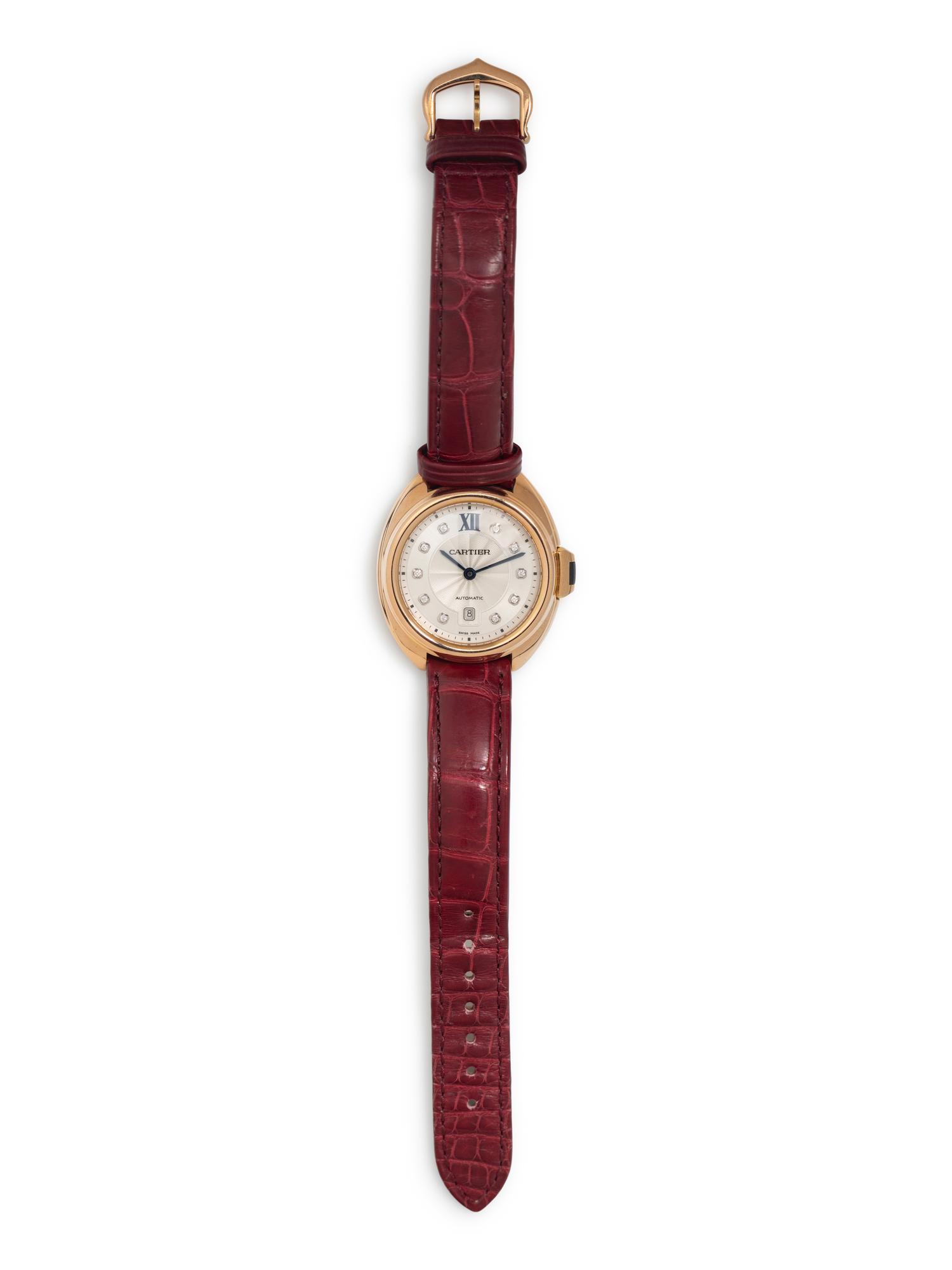 CARTIER, REF. 3947 18K YELLOW GOLD AND DIAMOND 'CLÉ DE CARTIER' WATCH