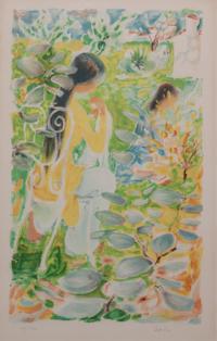Le Pho, (French/Vietnamese, 1907-2001), Woman and Child in the Garden