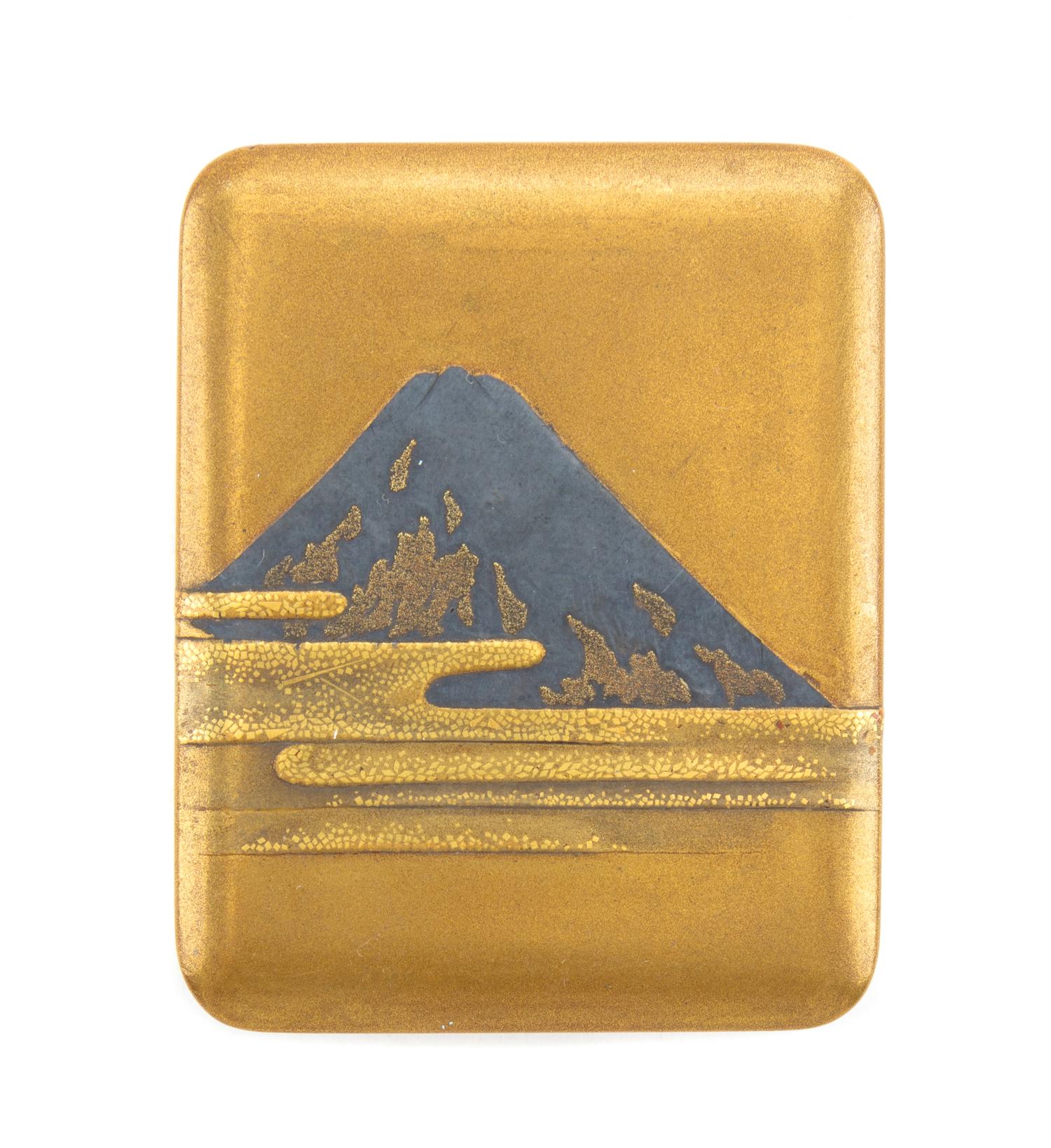 A Small Gilt Lacquer Covered Box Length 2 1/4 x width 1 3/4 x depth 1 1/8 inches. — 19TH CENTURY