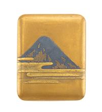 A Small Gilt Lacquer Covered Box Length 2 1/4 x width 1 3/4 x depth 1 1/8 inches. — 19TH CENTURY