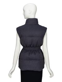 PRADA, BELTED WOOL PUFFER VEST
