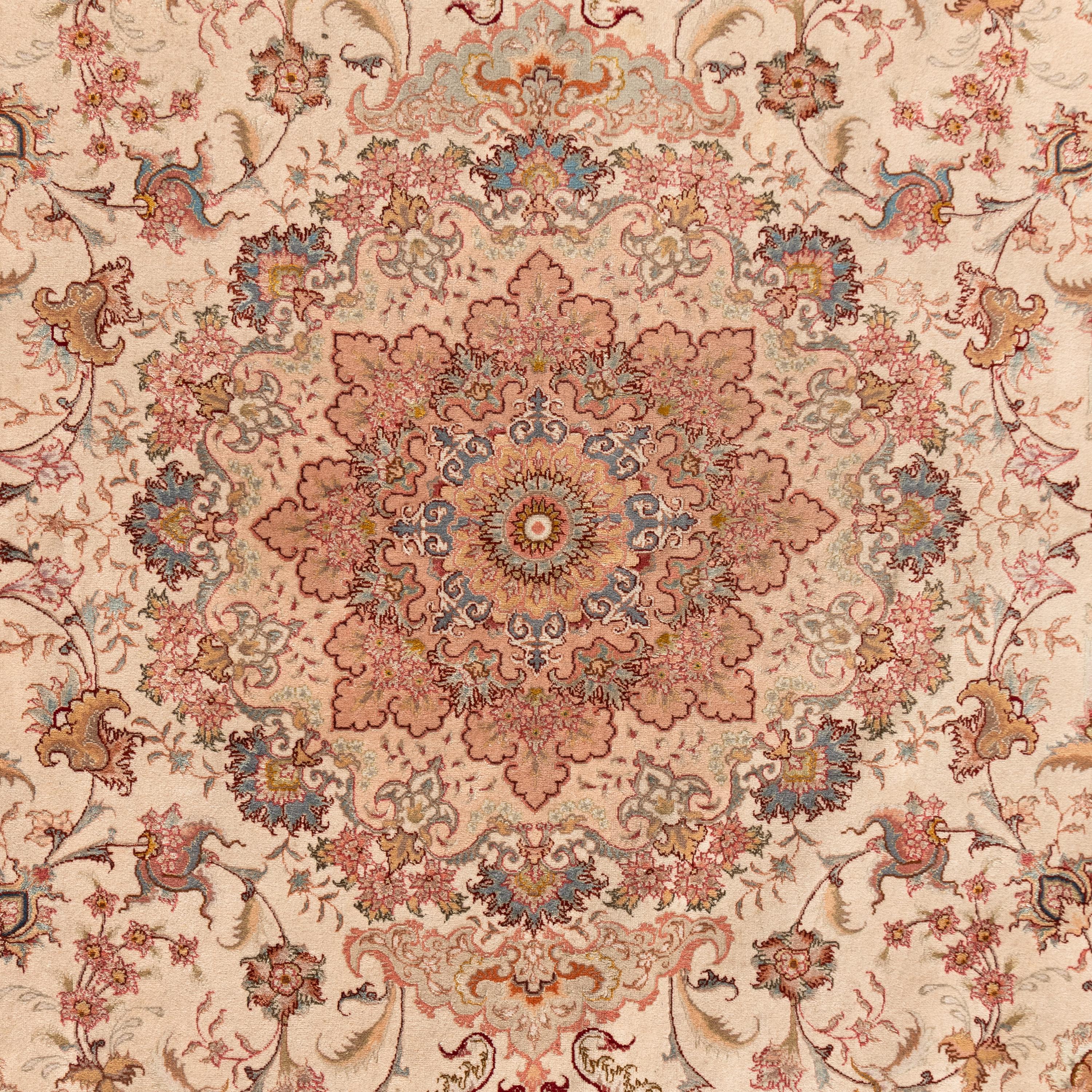 A Qom Silk Rug