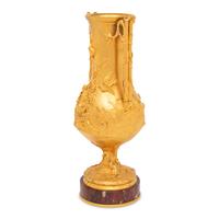 A French Gilt Bronze and Rouge Marble Vase