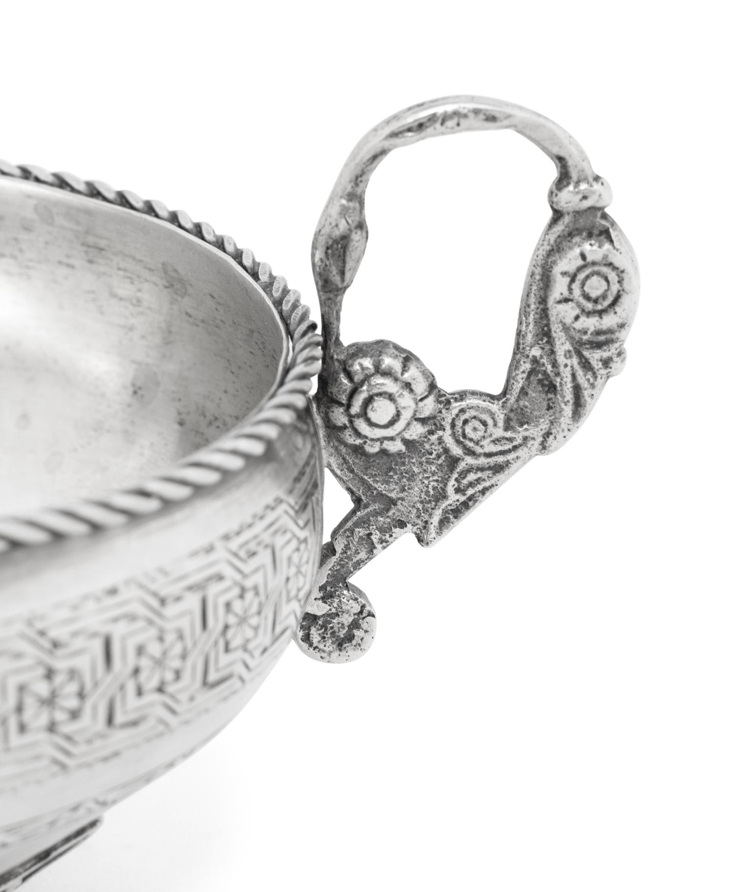 Two Russian Silver Sugar Dishes