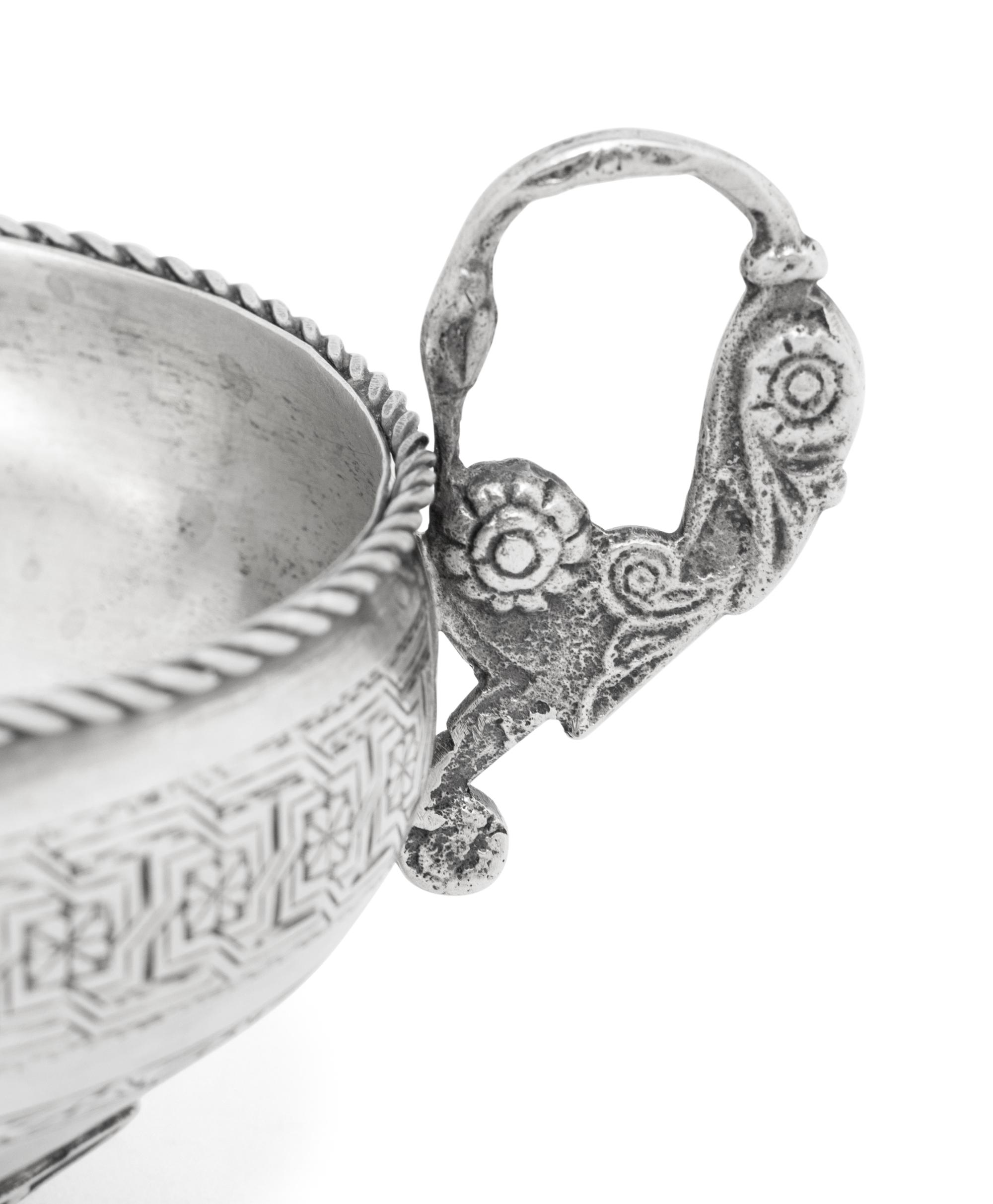 Two Russian Silver Sugar Dishes