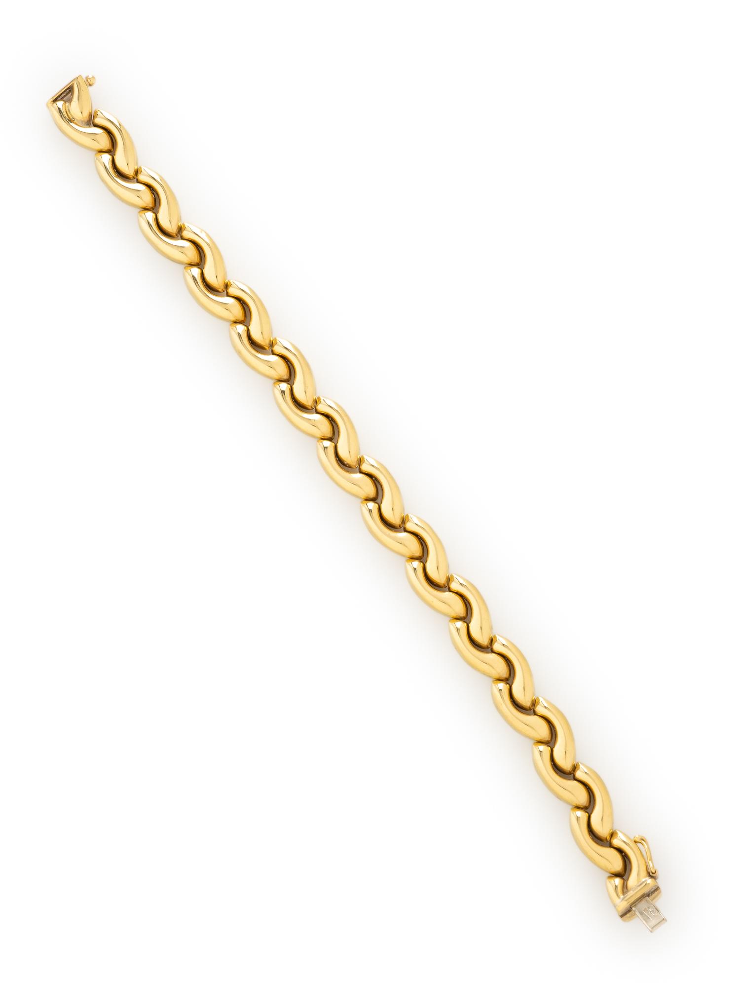 YELLOW GOLD LINK BRACELET
