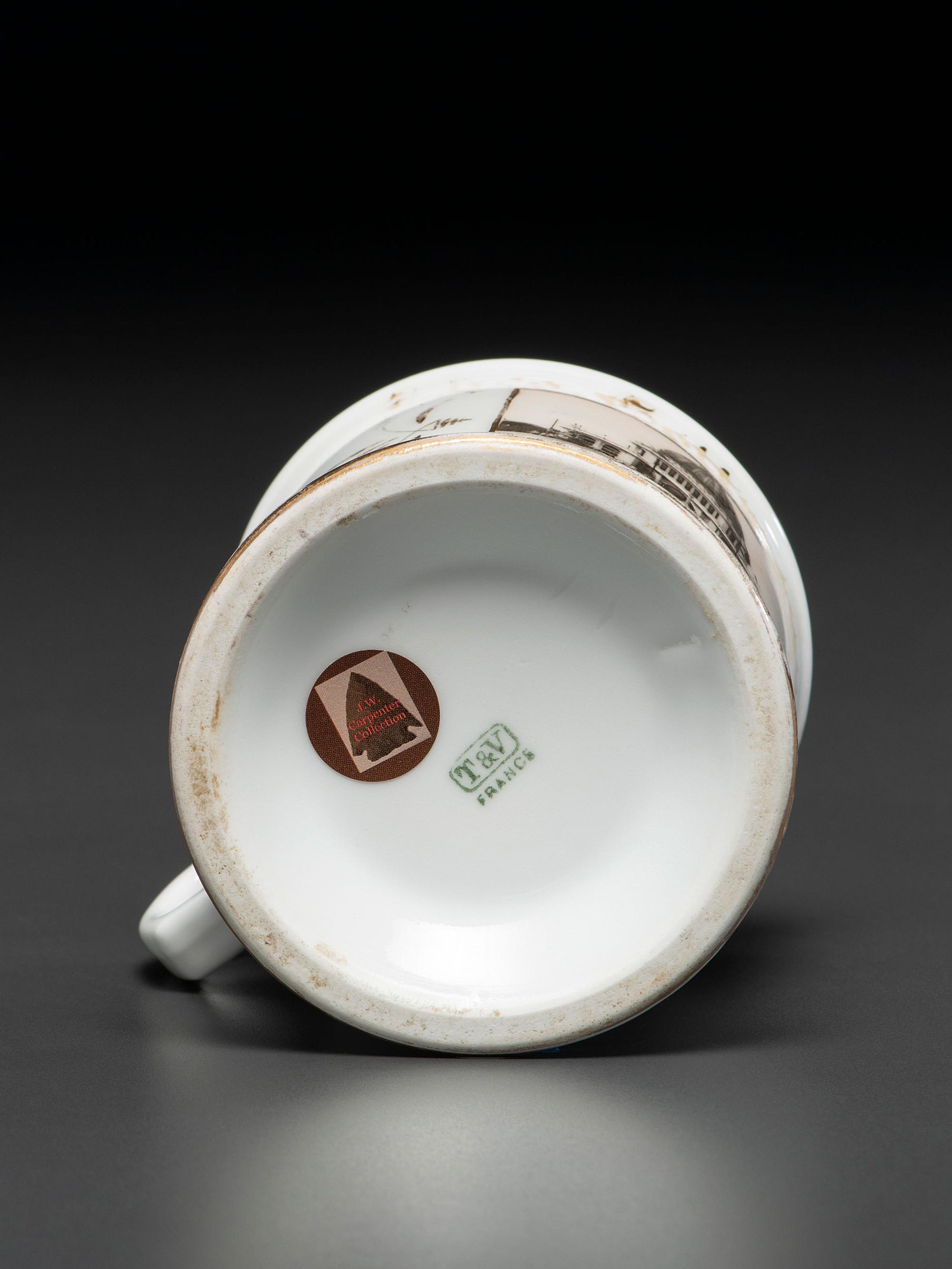 A Photographic Transfer Shaving Mug Depicting the Administrative Building at the 1893 World's Fair