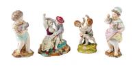 Four German Porcelain Figures