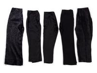 Nine Pairs of Designer Pants: Three Ralph Rucci, One Oscar de la Renta, One Carolina Herrera, and Four Giorgio Armani
