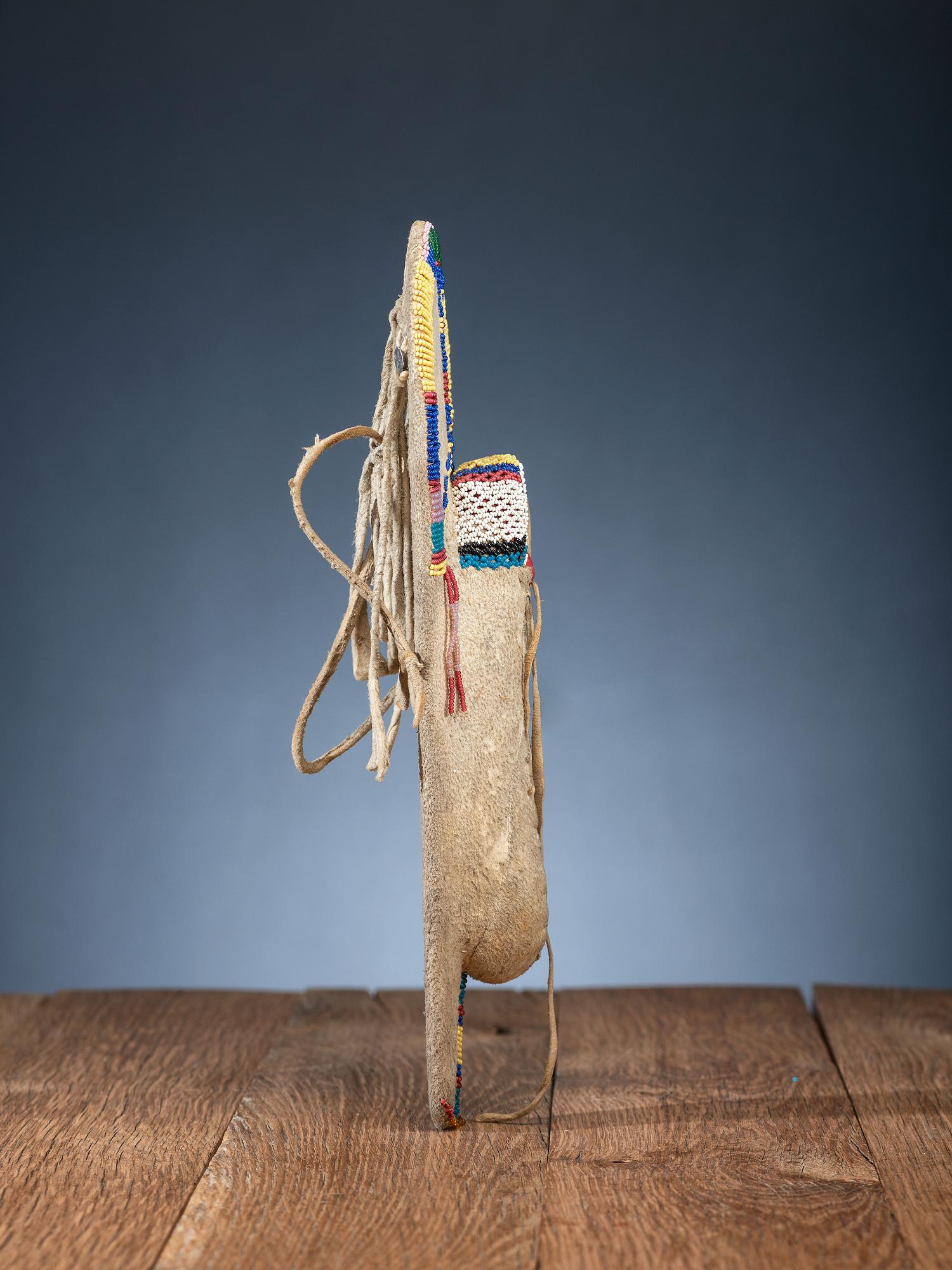 Bannock and Ute Beaded Hide Toy Cradles