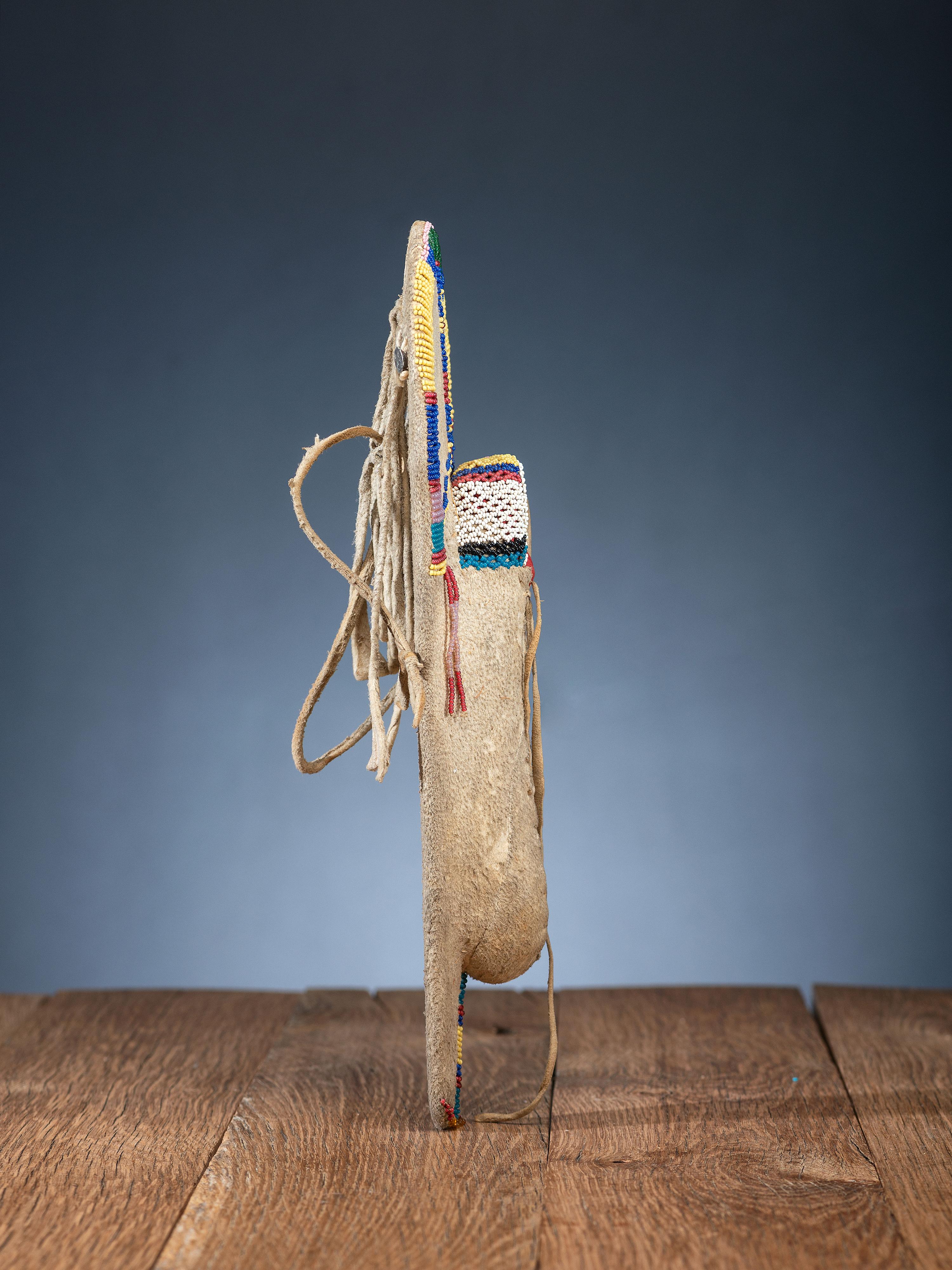 Bannock and Ute Beaded Hide Toy Cradles