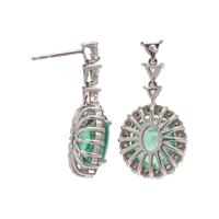 PARAIBA-TYPE TOURMALINE AND DIAMOND EARRINGS