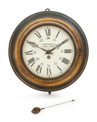 A French Parcel Gilt Tôle Wall Clock