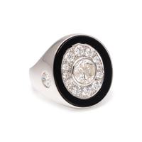 DIAMOND AND ONYX RING