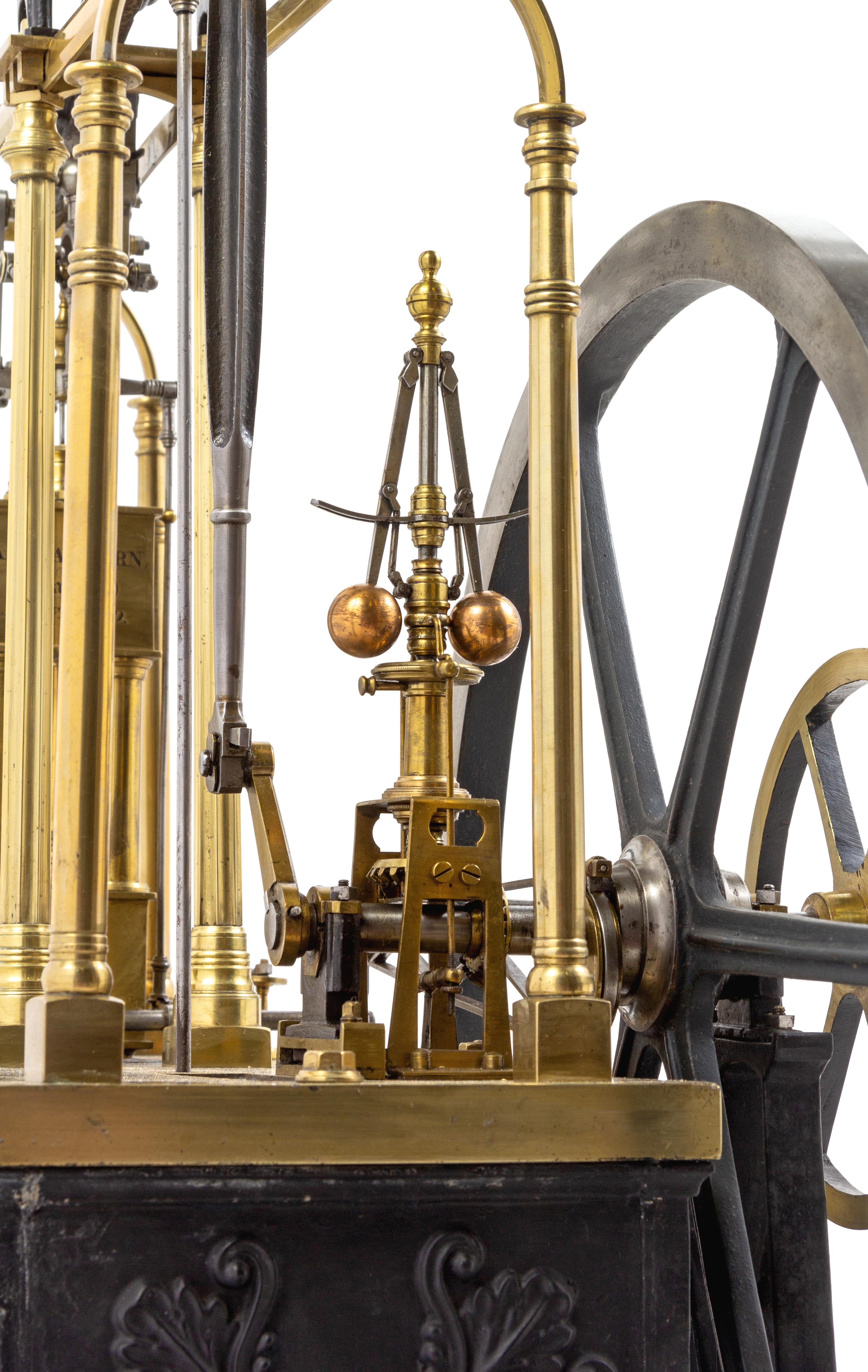 A Brass and Silvered Metal Chadburns Condensing Steam Engine