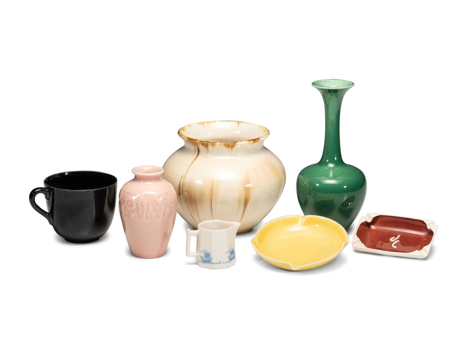 Seven Rookwood Pottery Table Articles