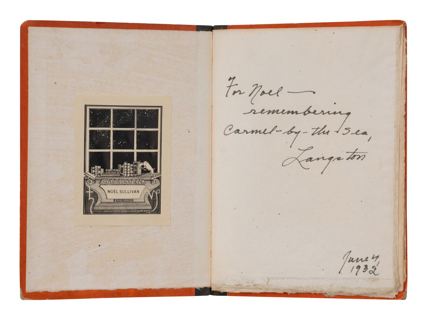HUGHES, Langston (1901-1967). Dear Lovely Death . Amenia, NY: Troutbeck Press, 1931.