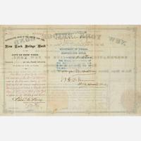 [New York] [Brooklyn Bridge, The] New York Bridge Bond…Corporation of the City of New York...