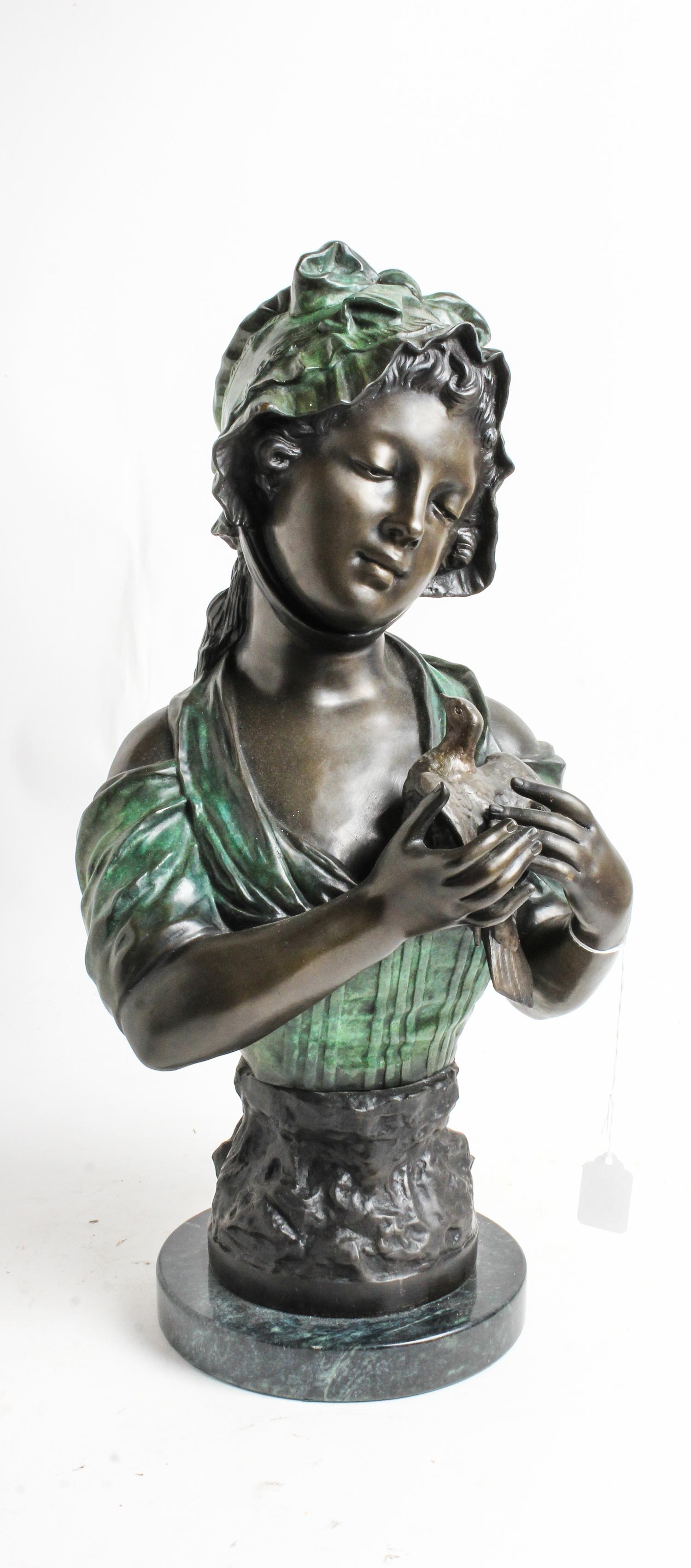 A Continental Patinated Bronze Figure Height 21 inches. — AFTER CHARLES OCTAVE LEVY, 20TH CENTURY
