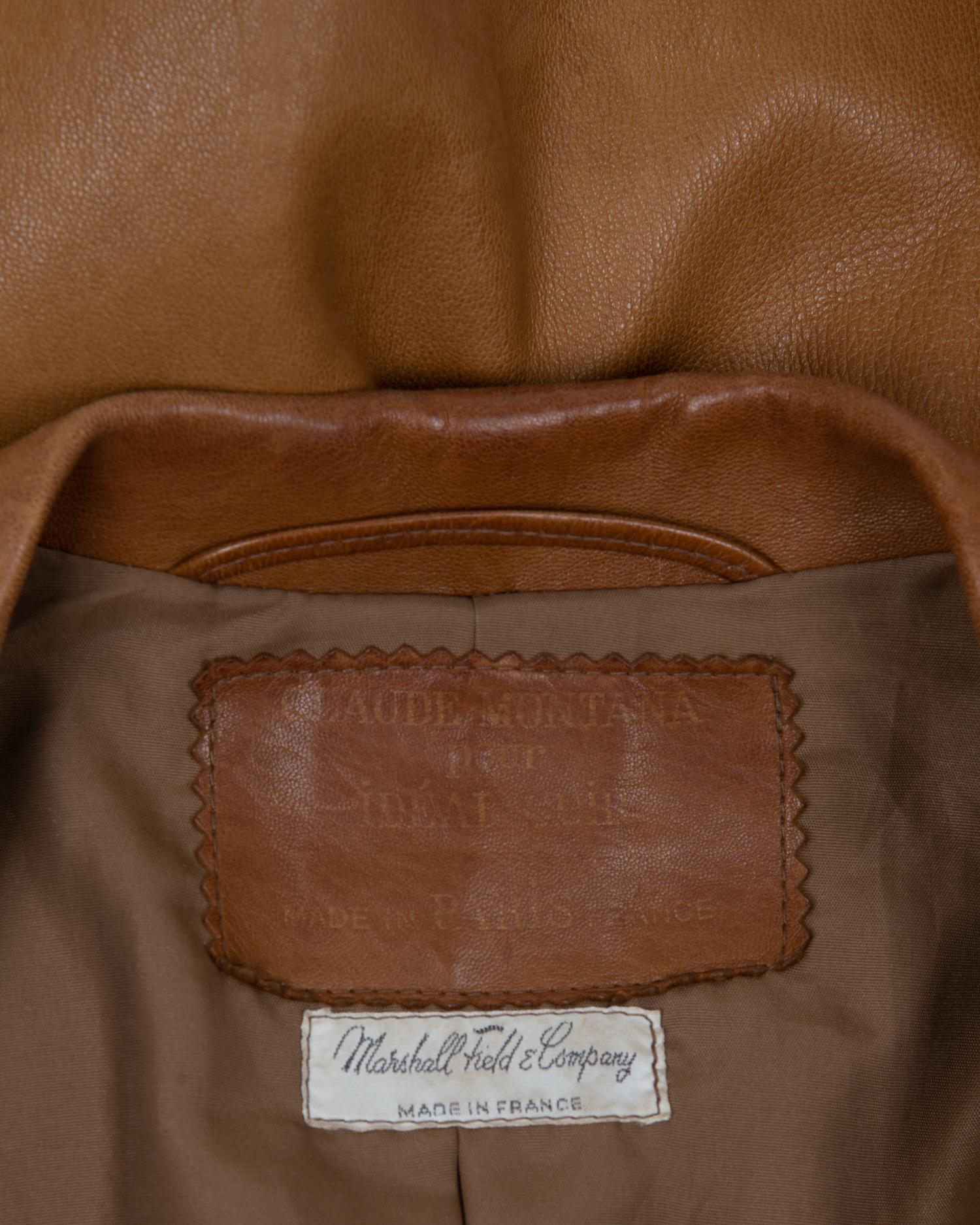 Claude Montana Leather Coat, c.1985