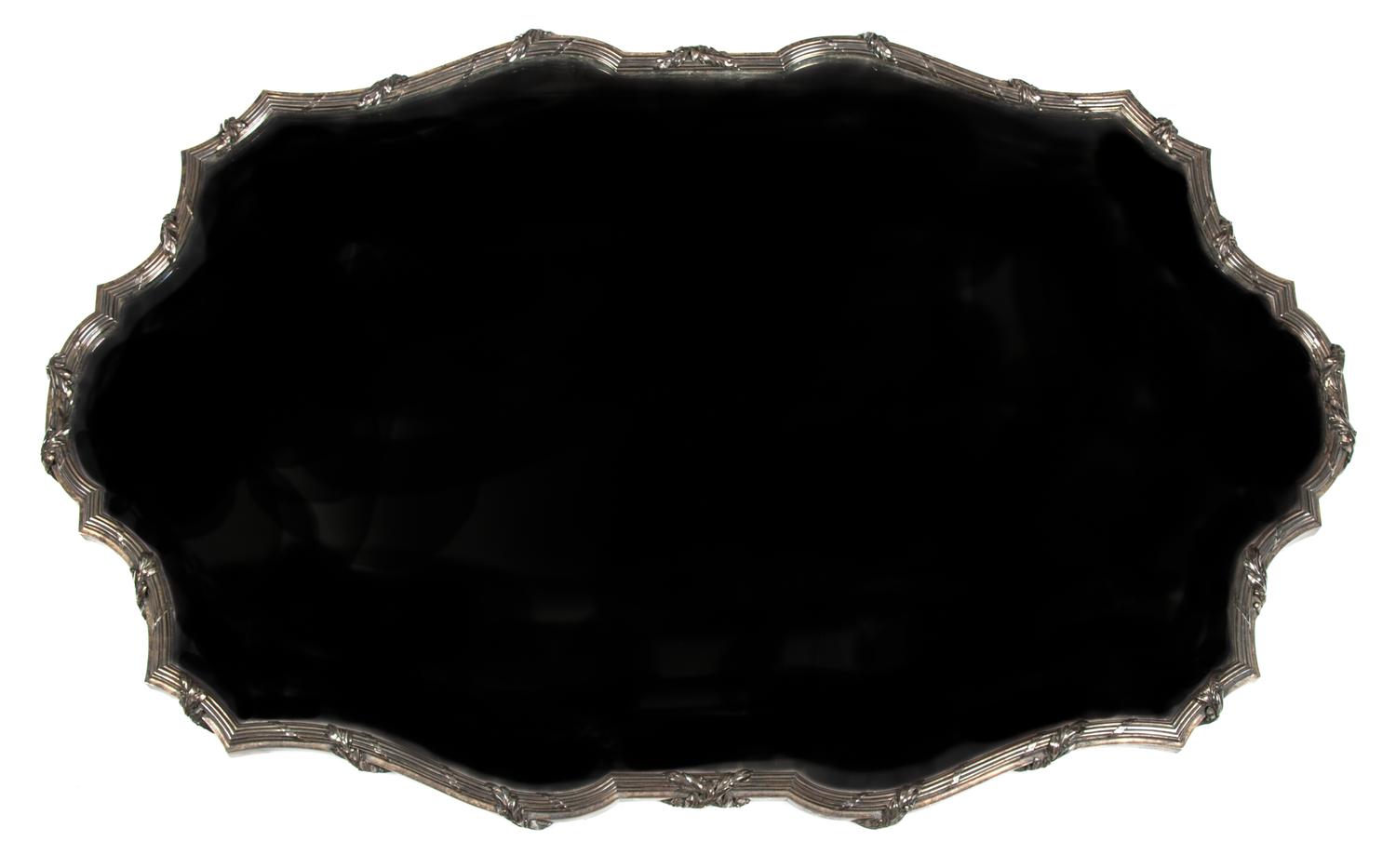 A Silverplate Mirrored Plateau Length 40 inches. — EARLY 20TH CENTURY