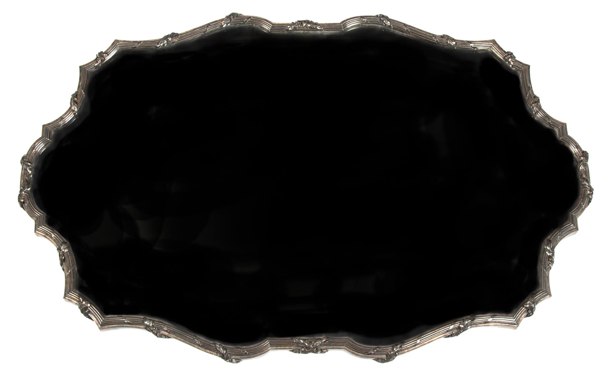 A Silverplate Mirrored Plateau Length 40 inches. — EARLY 20TH CENTURY