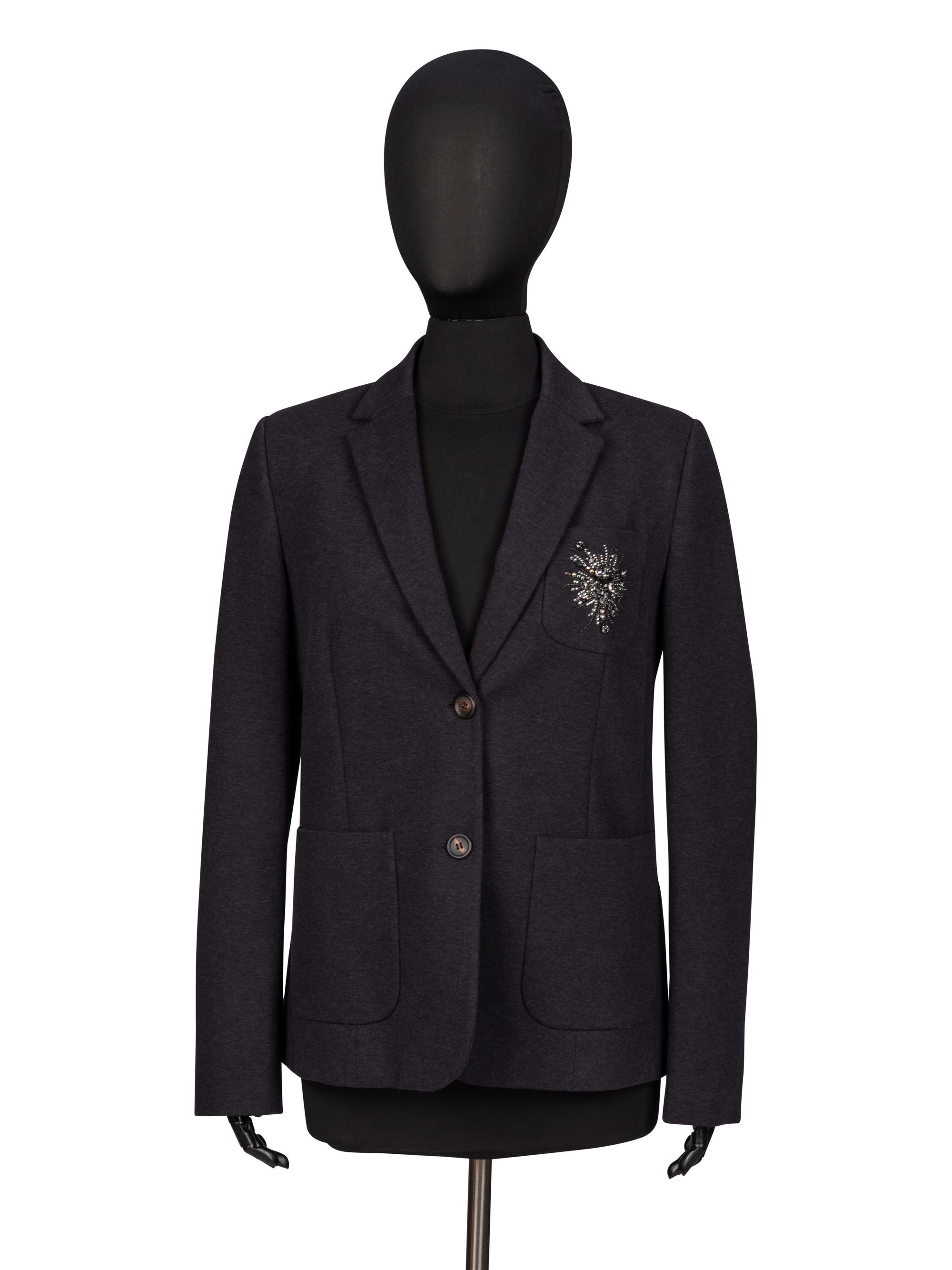 Brunello Cucinelli, Embellished Pocket Knit Blazer